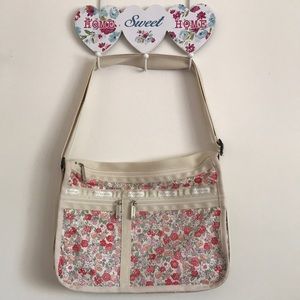 LeSportSac Shoulder Satchel Spring Flowers New